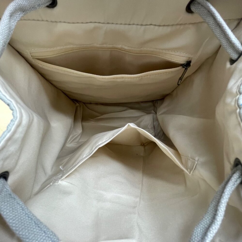 Embroidered Gary Canvas Adjustable Straps & Drawstring Closure Backpack - Picture 7 of 12